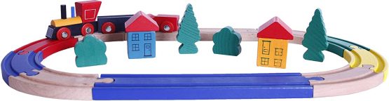 Ferry 320203 Wooden Train Track with Accessories, Brown - Image 2