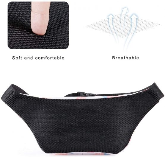 HAWEE Sport Waist Bag Fanny Pack Unisex Lightweight Bum Bag Waist Pack Fanny Bag Multicolor Running Pouch with Adjustable Belt and Headphone Jack for Men Women Outdoor Travel Hiking Jogging Cycling - Image 3