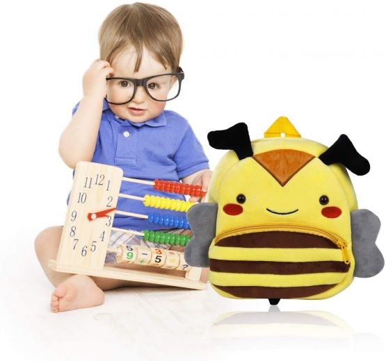 Kids Cartoon Backpack Toddler Children School Bag Cute Cartoon Animal Preschool Rucksack Gift for Children Boys Girls, Bee - Image 2