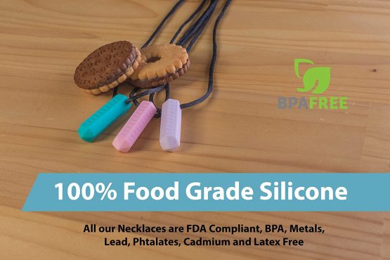 Tilcare Chew Chew Sensory Necklace – Best for Kids or Adults That Like Biting or Have Autism – Perfectly Textured Silicone Chewy Toys - Chewing Pendant for Boys & Girls - Chew Necklaces - Image 4