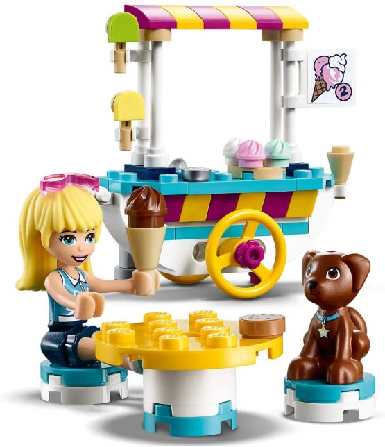 LEGO 41389 Friends Ice Cream Cart Playset with Stephanie, Scooter and Dash the Dog Figure, for Kids 6+ Years old - Image 3