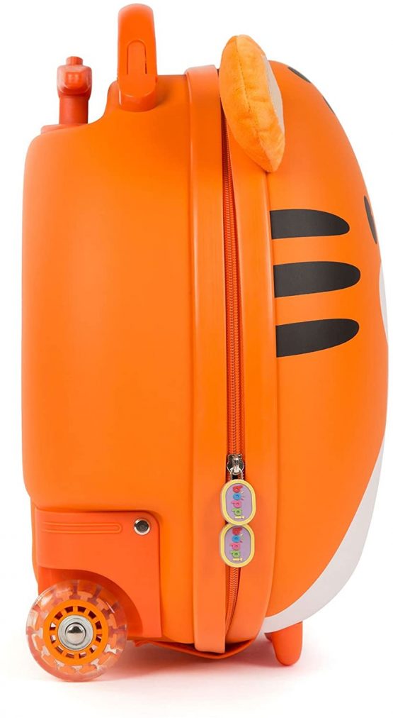 Boppi Tiny Trekker Kids Luggage Travel Suitcase Carry On Cabin Bag Holiday Pull Along Trolley Lighweight Wheeled Holdall 17 Litre Hand Case - Tiger - Image 4