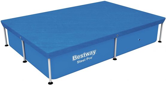 Bestway 58103 Flowclear Swimming Cover for Rectangular Steel Pro Pools, 7 ft 3 Inch