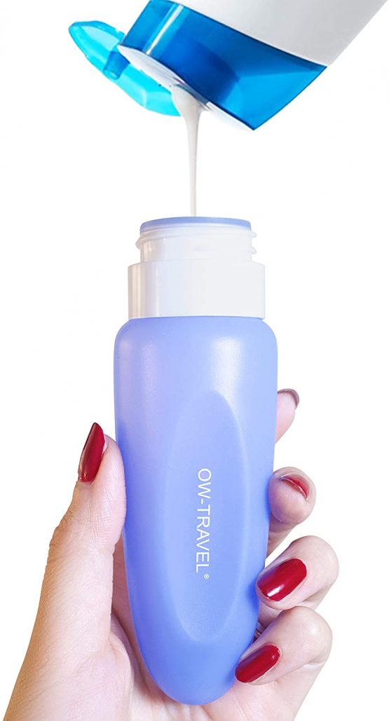 Silicone Travel Bottles for Travel Toiletries (4 Pcs) OW Travel. TSA Compliant Leakproof BPA Free Refillable Squeezable Travel Bottle for Liquids Creams Lotions Travel Shampoo Conditioner Travel Set - Image 3