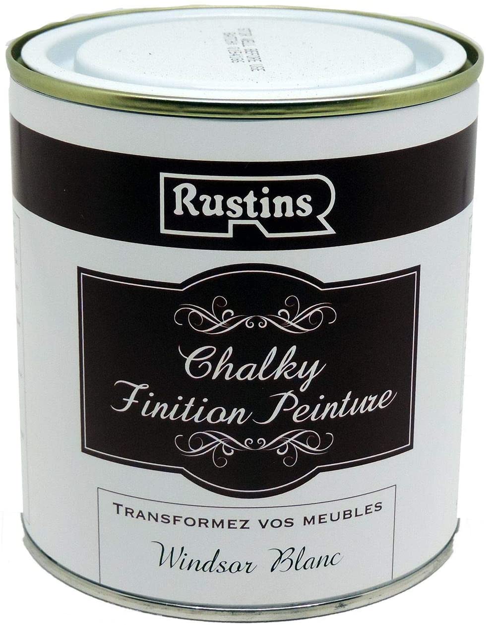 RUSTINS Chalky Finish Paint Windsor White 250ml, 250 ml (Pack of 1)