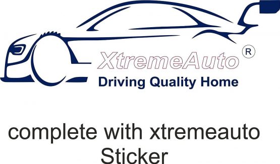 XtremeAuto® Waterproof FRONT Seat Covers with Chequered Flag Logo (Charcoal Grey) - Image 4