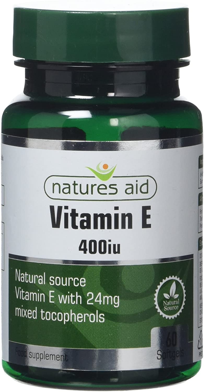 Natures Aid Vitamin E 400iu, Supports Skin, Heart & Immune Health, Natural Source, High Strength Antioxidant, Non-GMO