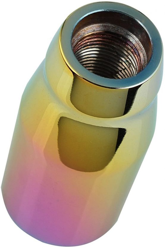 Spongent Car Gear Shift Knob Head Aluminum Universal 5 Speed Shifter Stick Cover Neon Rainbow Colorful - Image 3