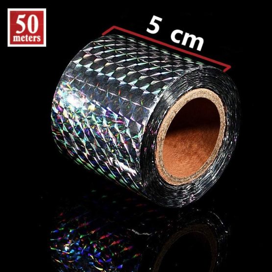 Premium Quality Bird Deterrent Reflective Scare Tape 164 ft Long – Pest Control Dual-sided Repellent Tape for Pigeons, Grackles, Woodpeckers, Geese, Herons, Blackbirds & More – Sturdy & Ultra Strong - Image 2