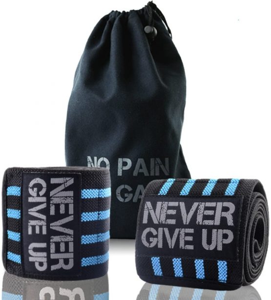Grofitness Professional 40" Elbow Wrist Wraps Pair of Elbow Support Brace for Weight Lifting, Chin Up One Pair with Carry Bag