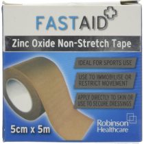 Fastaid 4484 Zinc Oxide Non-Stretch Tape 5cm x 5m