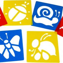 Anthony Peters AP/030/WSB Washable Plastic Stencils-Bugs Themed-Pack of 6-15cm x15cm-Childrens Arts and Crafts, Multicolour, 15cmx 14.5cm