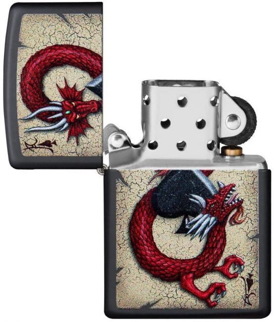 Zippo Unisex's ACE Design Windproof Lighter, Dragon Spade, regular - Image 4
