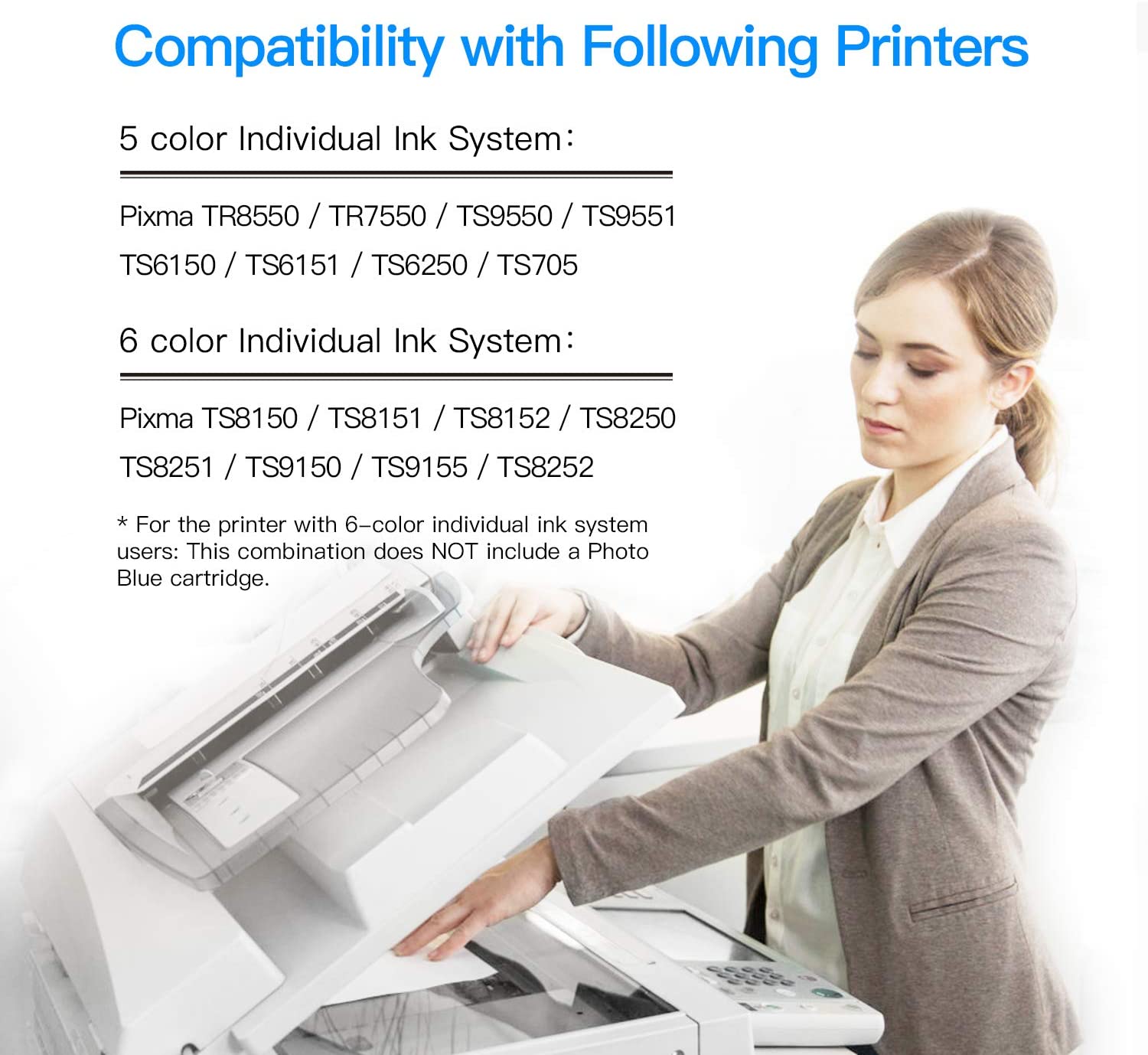 580XXL 581XXL Ink Cartridge Replacement for Canon PGI-580 CLI-581 Ink Compatible for Pixma TS6250 TS6350 TS8250 TS6351 TS6251 TS705 TS8550 TS5150 TS6250 TS8500 TS8252 TS9150 TS9155 - Image 3