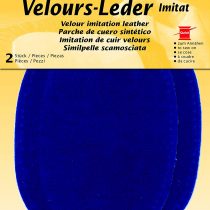 Kleiber Imitation Suede Leather Sew on Knee/Elbow Patches – Oval-12.5cm x 10cm-Royal Blue