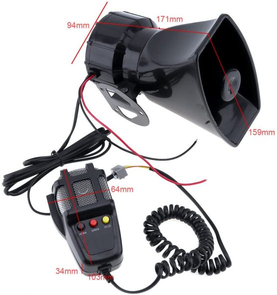 Car Electronic Warning Siren Motorcycle Alarm Firemen Ambulance Loudspeaker with MIC 100W 12V 3 Sound - Image 2