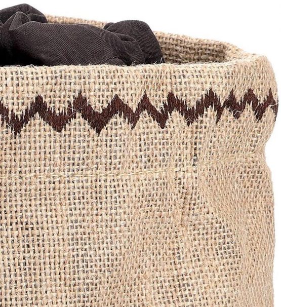 KitchenCraft Natural Elements Vegetable Storage Bag, Hessian, Brown, 20 x 20cm - Image 2