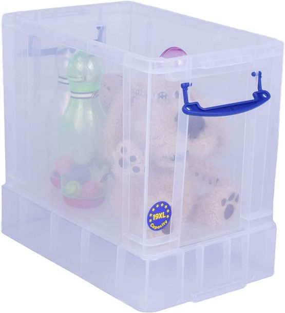 Really Useful Plastic Storage Box, Clear, 19 XL Litre - Image 4
