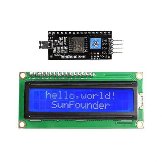 SunFounder IIC I2C TWI 1602 Serial LCD Module Display for Arduino R3 Mega 2560 16x2