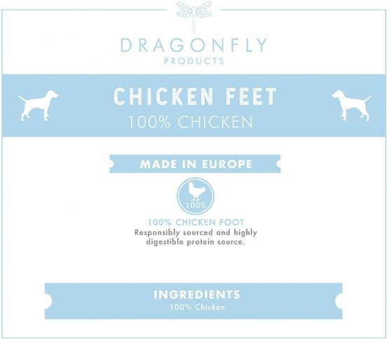 Dragonfly Products Chickens Feet for Dogs – Natural Dried Grain Free Treat EU Produce (20 pieces Approx 350g) - Image 4