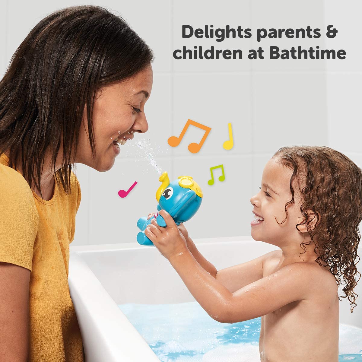 TOMY Toomies E72815C Sing & Squirt Squeezable Elephant Bath, Educational Musical Water Play - Image 4