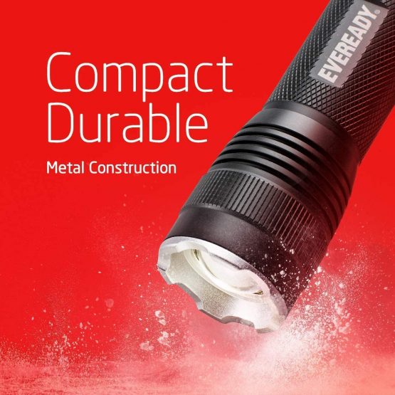EVEREADY LED Torch, Adjustable Focus Tactical Flashlight, Water-Resistant For Camping, Outdoor, Powerful Pocket Torch - Image 4