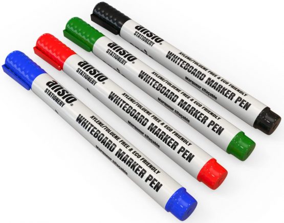 ANSIO Dry Wipe Whiteboard Marker Pen Set with Magnetic Eraser - Image 3