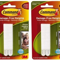 Command Narrow Picture Hanging Strips, White, 8-Sets
