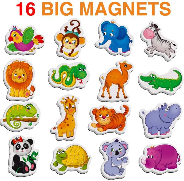 Fridge for Kids ZOO Animals 16 pcs Big for toddlers