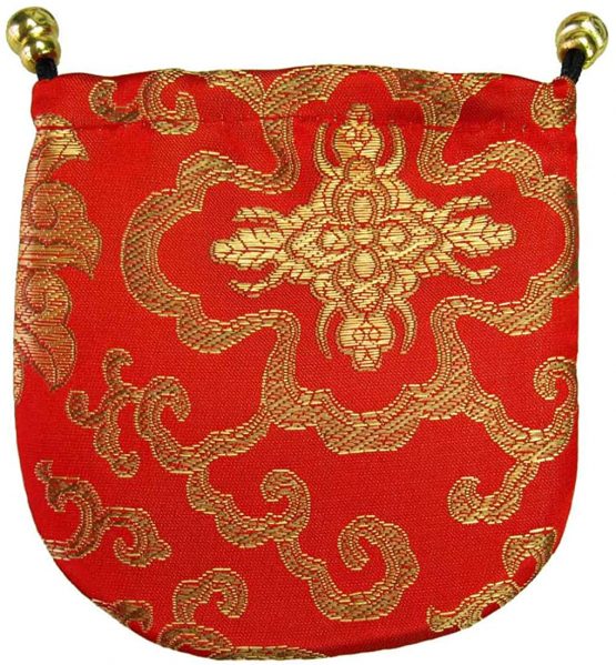 kilofly Chinese Silk Brocade Drawstring Jewelry Pouch Bag Value Set - Image 2