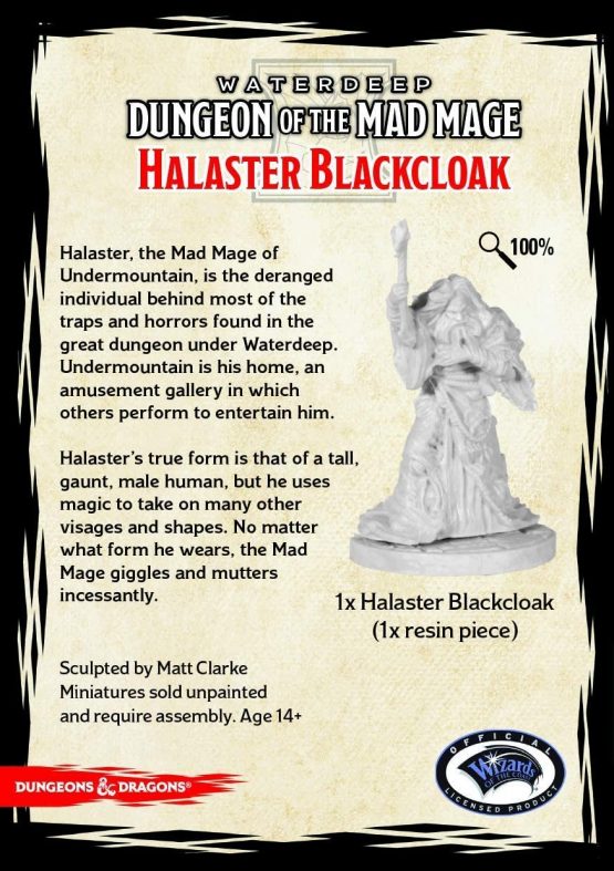Gale Force Nine D&D: Dungeon of the Mad Mage: Halaster Blackcloak 71075 - Image 2