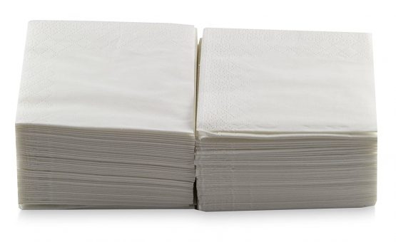 Morigami, Small Size Napkin, 2-ply, 1/4-fold, 100 Napkins, Plain Finish with Valance, White