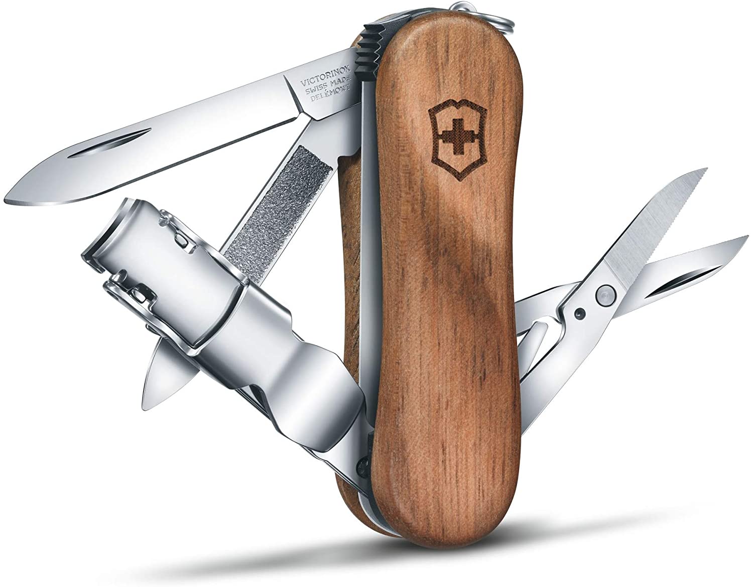 Victorinox Nailclip 580, Swiss Made, 6 Functions, Nail File, Nail Clipper, Blade, Scissors, Wood, Small/30 mm - Image 3