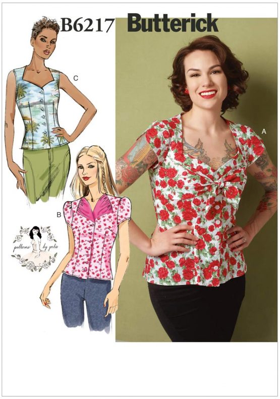 Butterick Patterns 6217 D5,Misses Blouse,Sizes 12-14-16-18-20