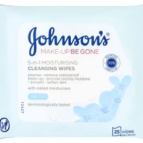 Johnson's Face Care Makeup Moisturising Wipes, Pack of 25 Wipes