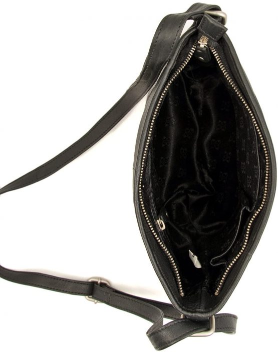 Leather Plait Detail Leather Shoulder Bag - Image 4
