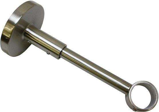 Gardinia Bracket Ø 20 mm 12, Metal, Stainless Steel Finish, 12 x 12 x 0.02 cm