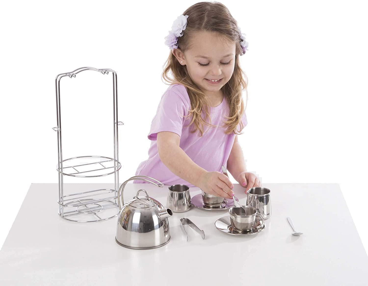 Melissa & Doug Tea set | Pretend Play | Play Food | 3+ | Gift for Boy or Girl - Image 2