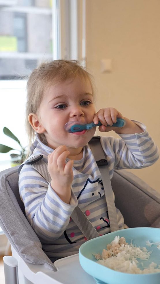 Béaba - Silicone Feeding Suction Plate - for Babies and Children - Blue - Image 3