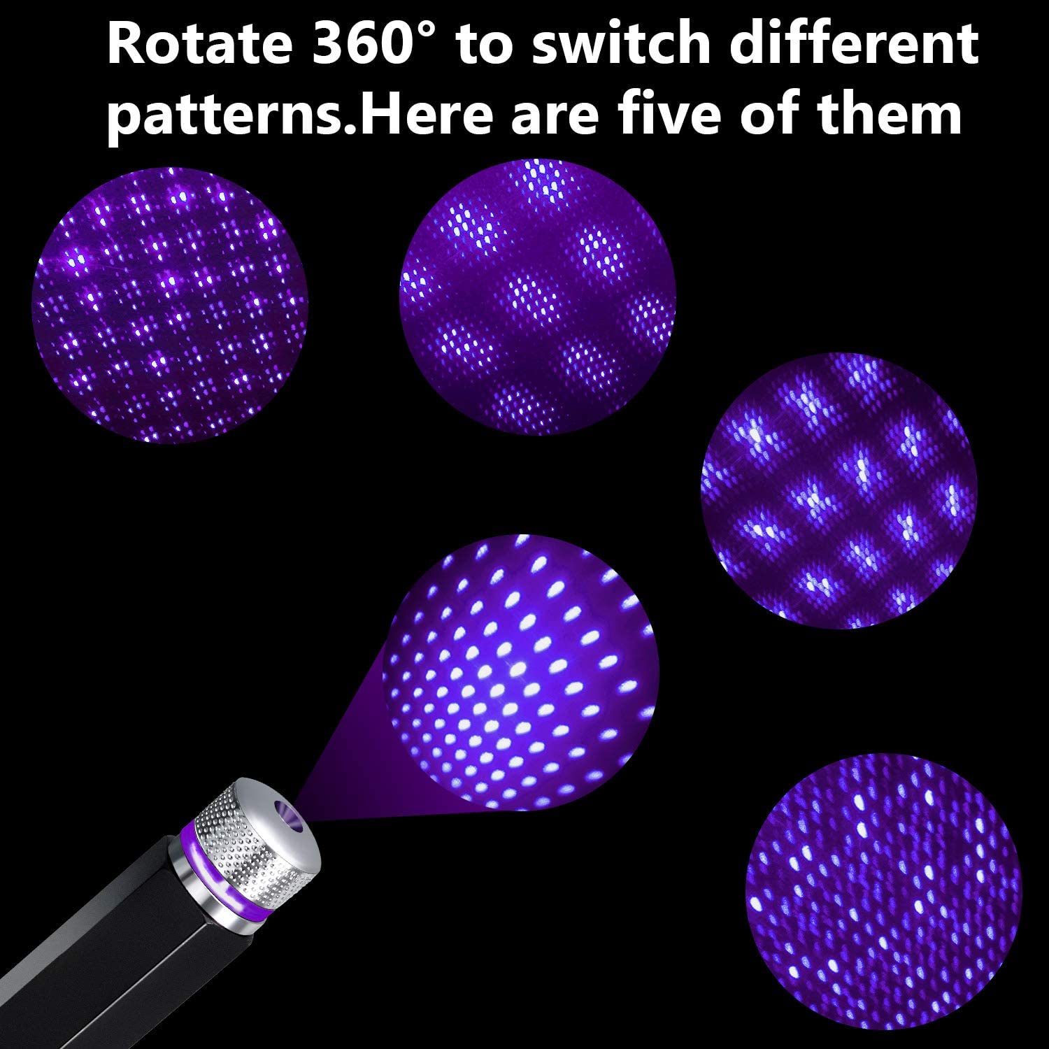 USB Romantic Star Light, Star Projection USB Night Light - Image 3