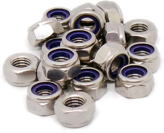 M10 (10mm) Nyloc Hex Nut (Type-T) - Stainless Steel (A2) (Pack of 20) - Image 2