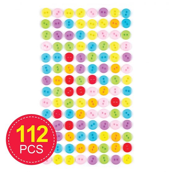 BAKER ROSS AR255 Coloured Stick-On Buttons (Pack of 112) - Image 2