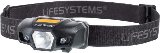 Lifesystems Intensity 155 Lumen Water Resistant LED Head Torch With Adjustable Beam Angle, Uses Single AA Battery