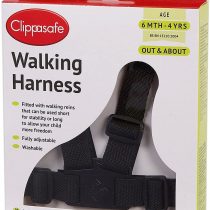 Clippasafe Walking Harness and Reins (Black)