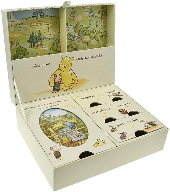Pooh Classics Range Disney Keepsakes Baby Box with Compartments New (DI167), 200 g, Yellow