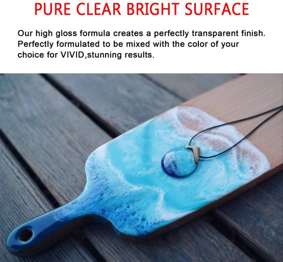 Epoxy Resin 250ml/274g Kit - 1:1 Ratio Crystal Clear Resin Coating for Wood, Bar, Table, Jewelry Making, Craft Decoration, bonus 2 pieces sticks, 2 pair gloves - Image 4