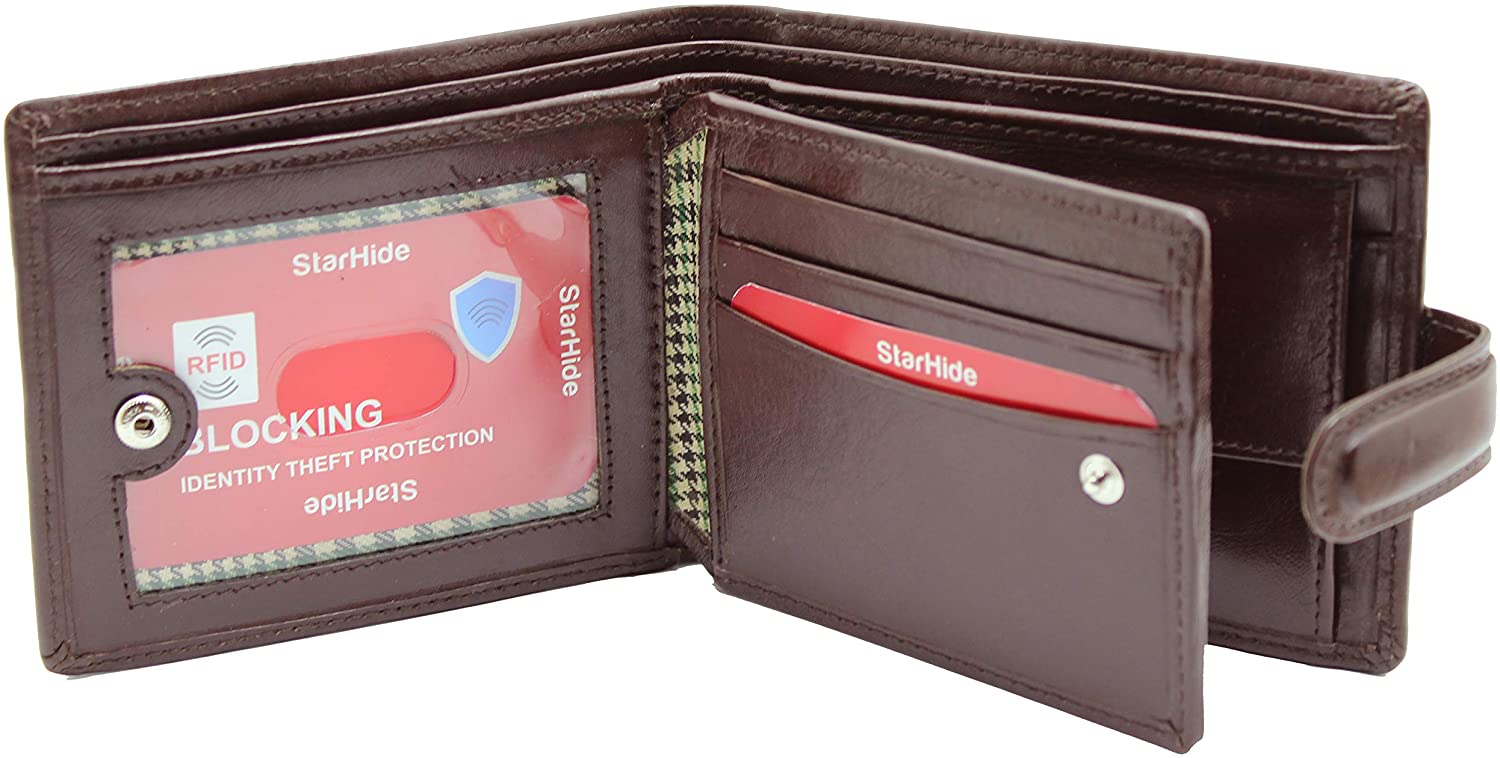 STARHIDE RFID Blocking Wallets for Men UK, Real Soft Leather Id Card Wallet - Image 2