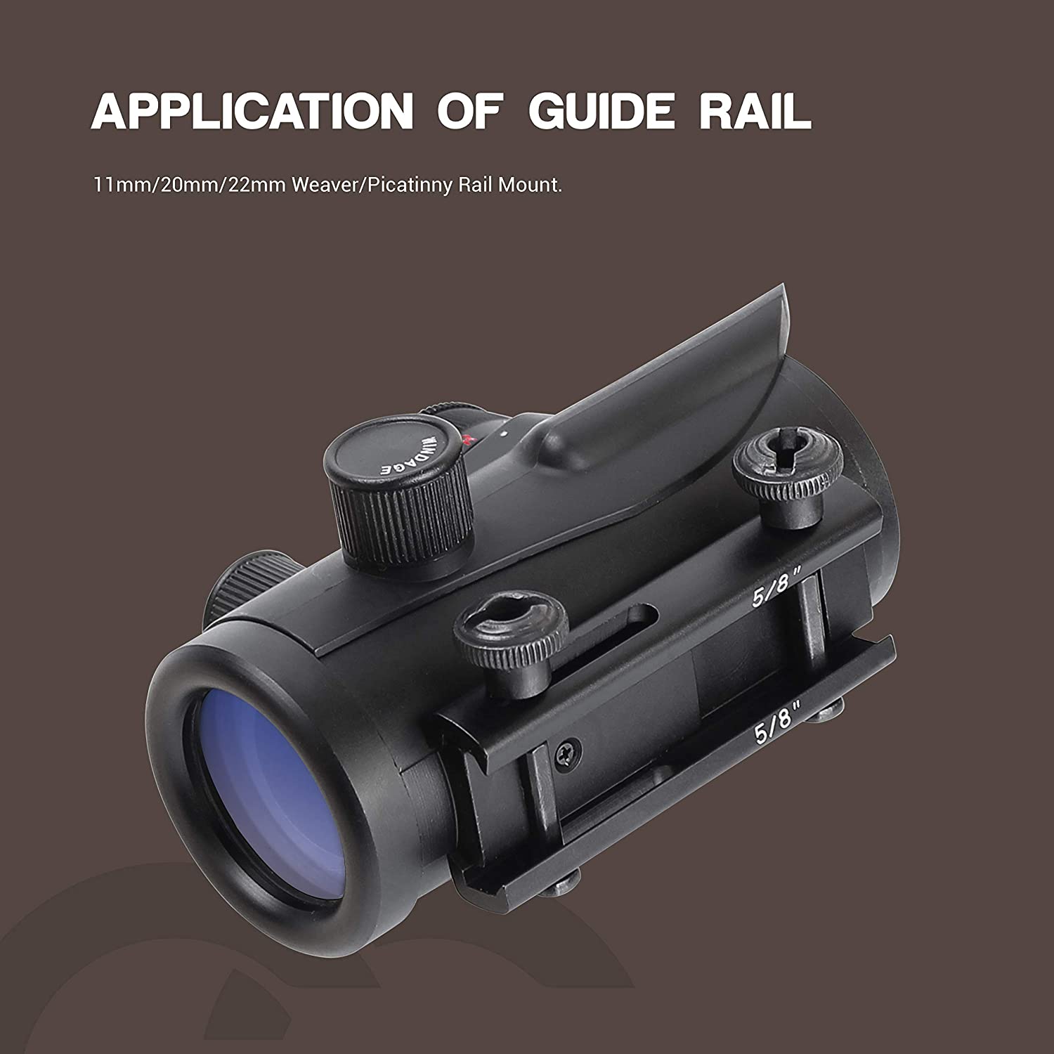 ESSLNB Red Dot Sight Scope Red Green Blue 3 Brightness Settings Rifle Scope with 11mm/20mm Picatinny Rail Mount and Protector Covers for Hunting - Image 4