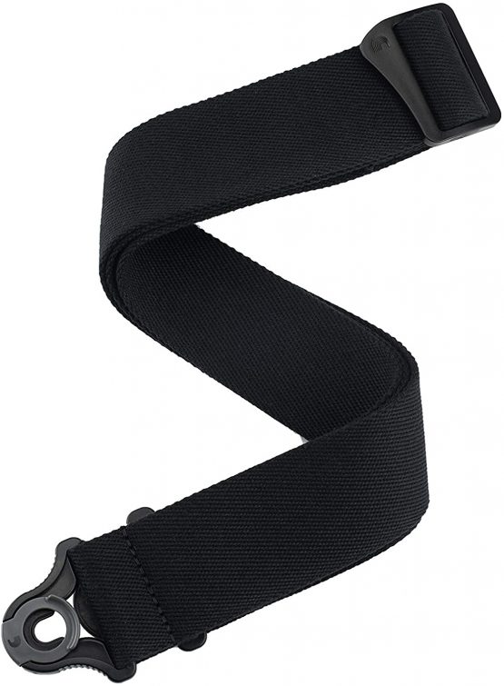 D'Addario Auto Lock Guitar Strap - Acoustic & Electric Guitar Accessories - Easy to Use Auto Locking Guitar Straps - Uses Existing Guitar Strap Buttons - Skater - Black