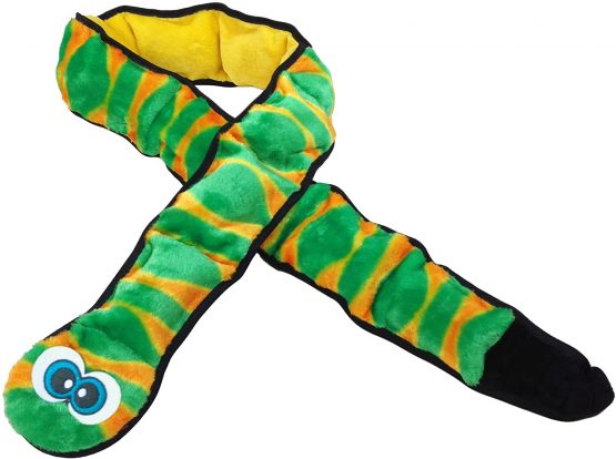 Outward Hound Invincibles Green Snake Plush Dog Toy, XXL